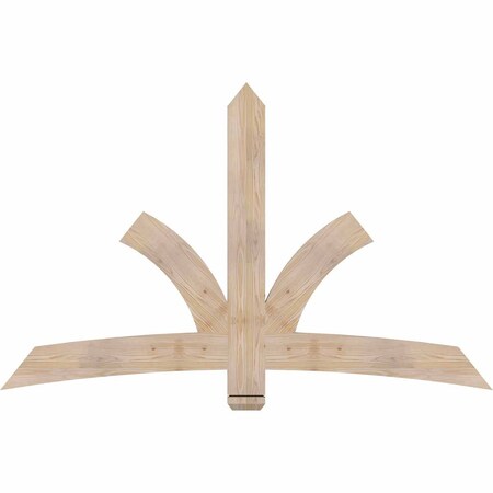 Ekena Millwork Davenport Smooth Timber Gable Bracket, Douglas Fir, 72"W x 45"H x 1 1/2"D x 5 1/2"F, 15/12 Pitch GBW072X45X0206DAV00SDF